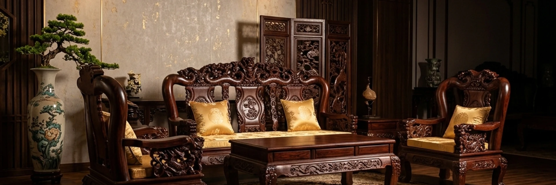 Bộ sưu tập trường kỷ gỗ gụ cao cấp — Đồ Gỗ Trọng Hiếu, làng nghề Nhân Khang