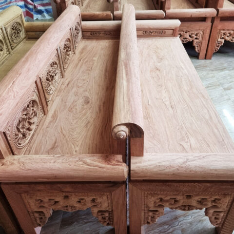 Alternative view of Bộ trường kỷ gỗ hương đá truyền thống