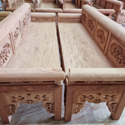 Bộ trường kỷ gỗ hương đá truyền thống