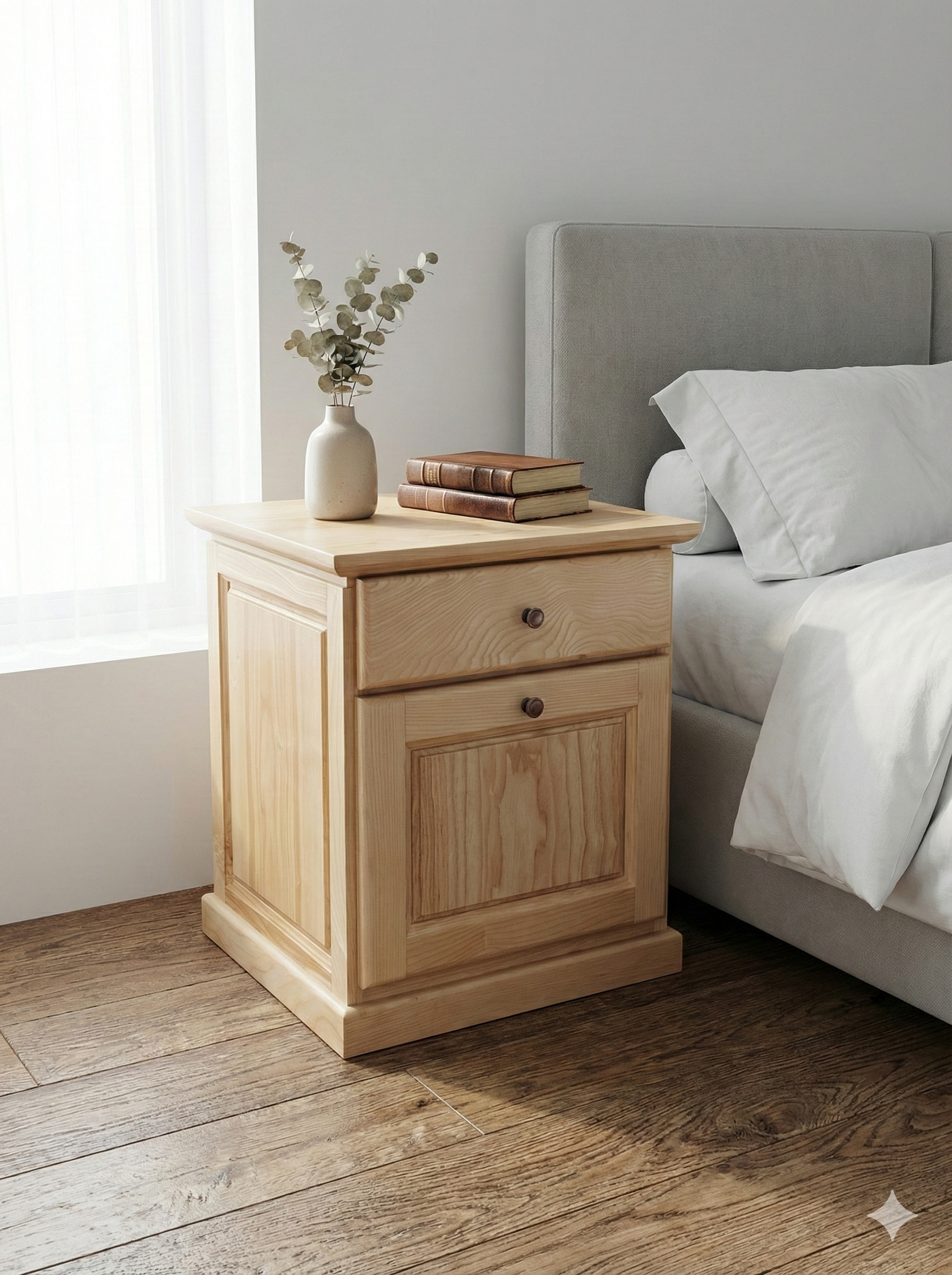 Tủ kê đầu giường gỗ tần bì - Ảnh 3