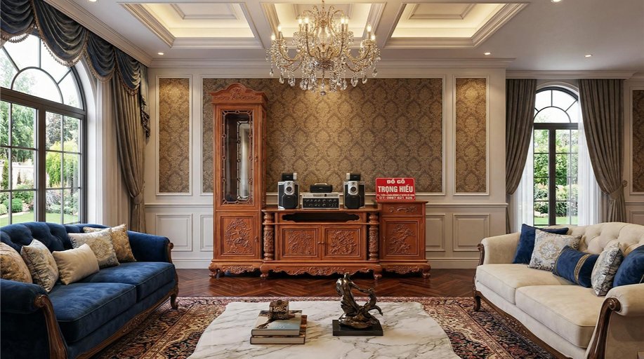 Tủ Kệ Lệch Gỗ Gõ Đỏ