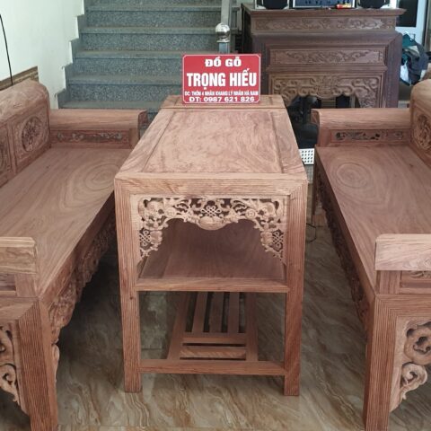 Trường Kỷ Gỗ Hương Đá Vân Thửa