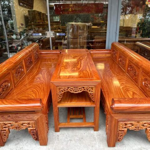 Trường kỷ gỗ hương đá chọn vân